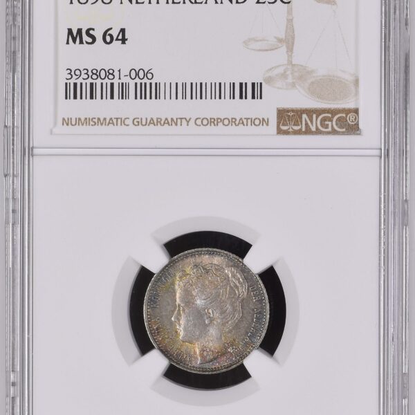 25 cent 1898 MS64 NGC