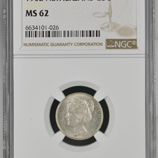 25 cent 1902 MS62 NGC