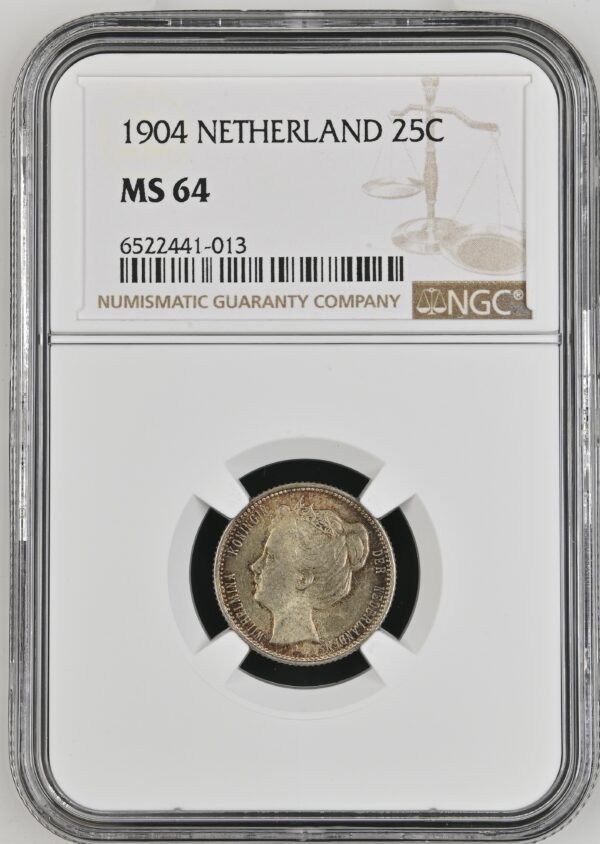 25 cent 1904 MS64 NGC