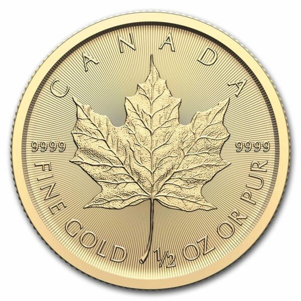 Gouden Canadian Maple Leaf 1/2 oz 2024