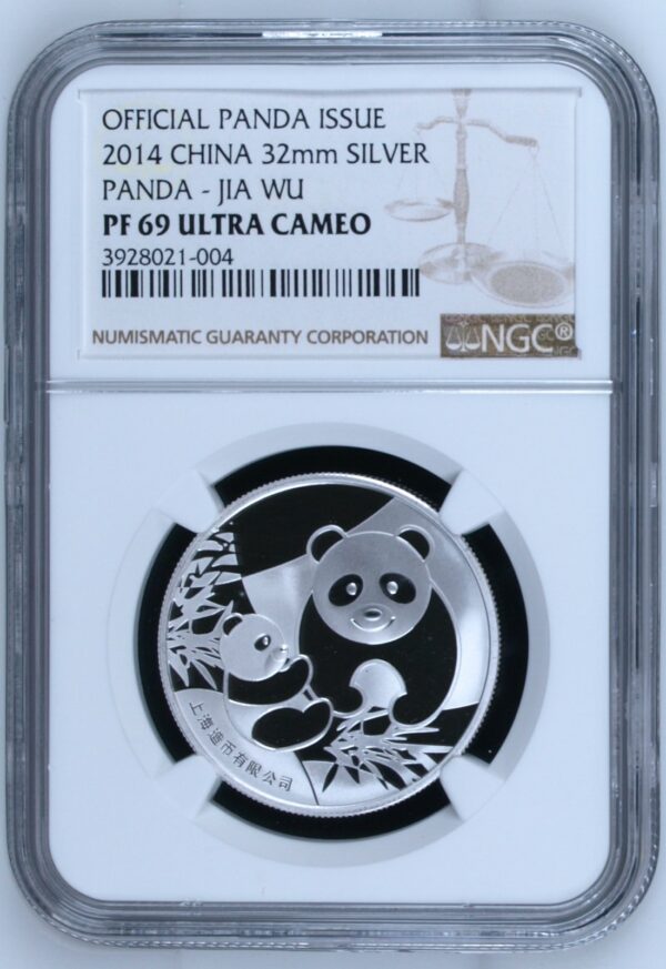 Official Panda Issue 2014 zilver Jia Wu PF69 UCAM NGC