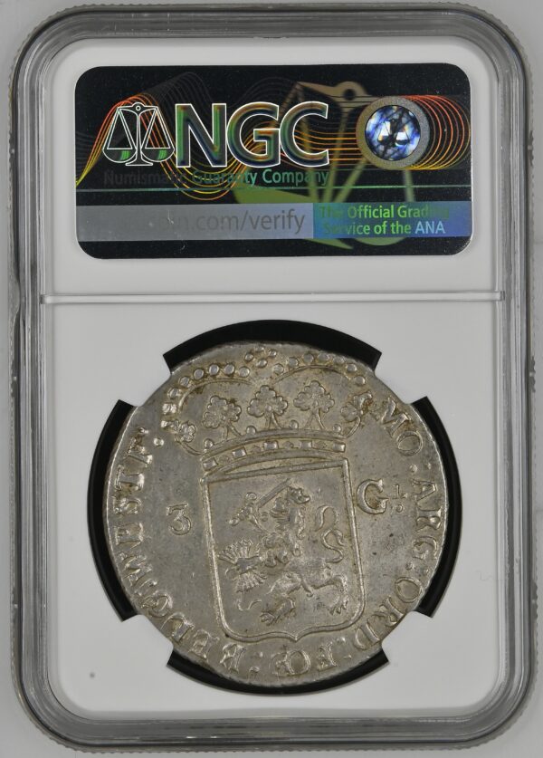 West Friesland 3 gulden 1794 Generaliteits MS62 NGC