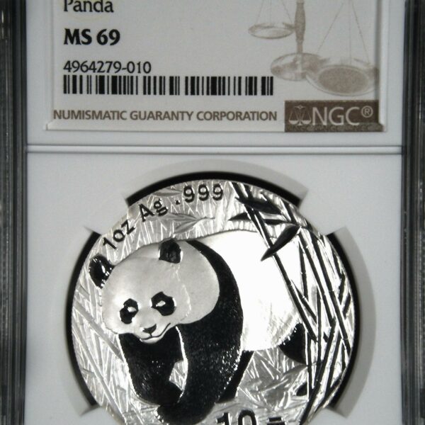 Chinese Panda 1 oz 2002 NGC MS69