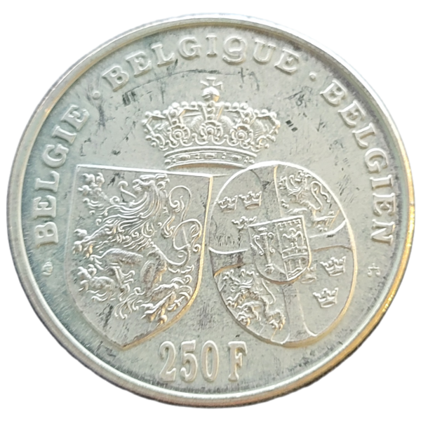 zilveren 250 frank 1994 1999 Belgie Astrid1