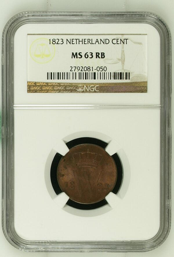 1 Cent 1823 Utrecht MS63 NGC