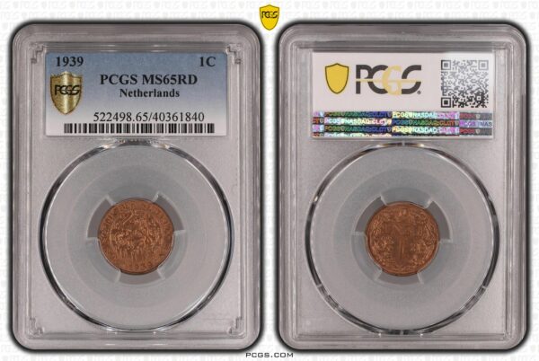 1 Cent 1939 MS65 RD PCGS