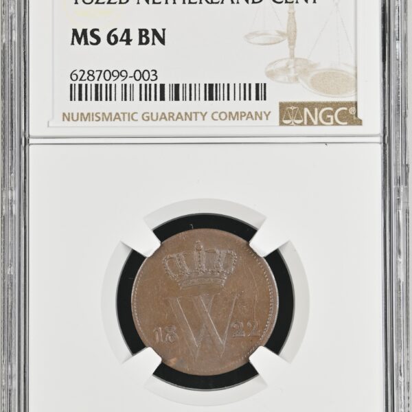 1 cent 1822 Brussel MS64 BN NGC Top Pop