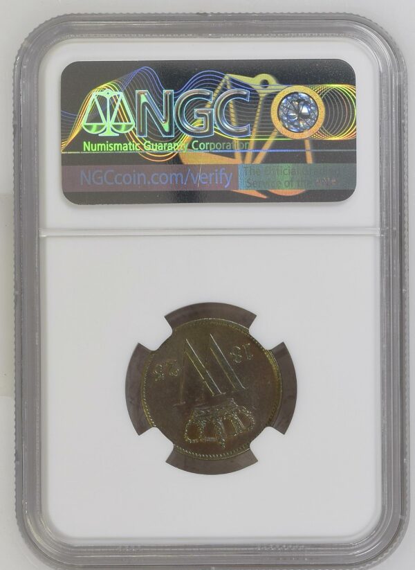 1 cent 1823 Brussel NGC MS62 BN