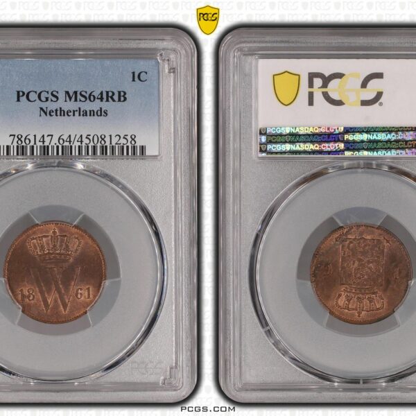 1 cent 1861 PCGS MS64 RB Top Pop