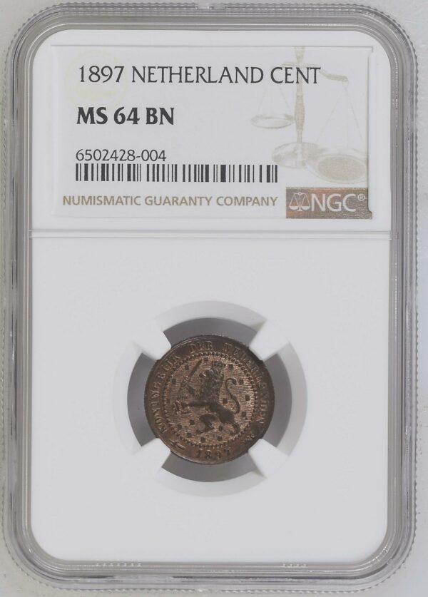 1 cent 1897 MS64 BN NGC Keydate