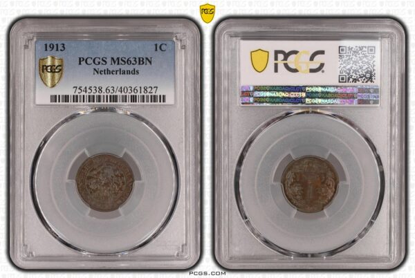 1 cent 1913 MS63 Blackened PCGS