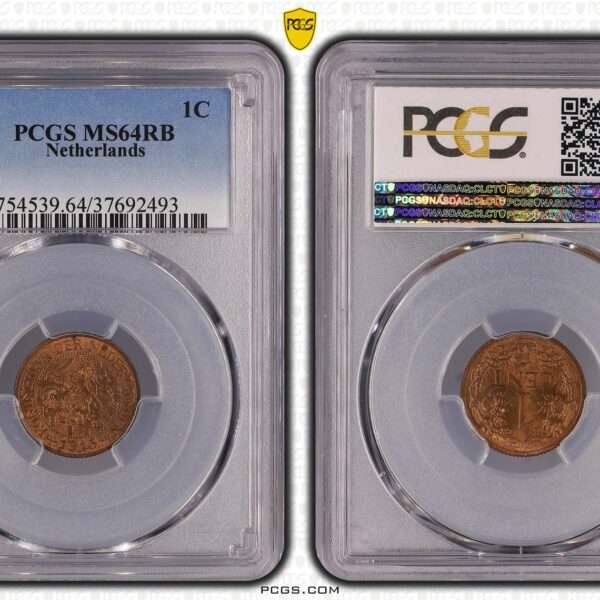 1 cent 1913 MS64 RB Ongezwart PCGS