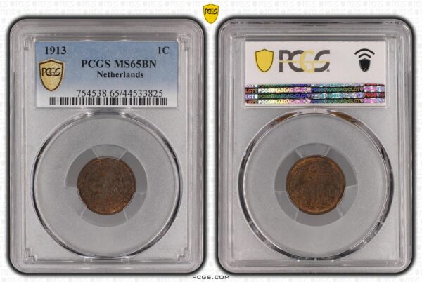 1 cent 1913 MS65 BN Ongezwart PCGS