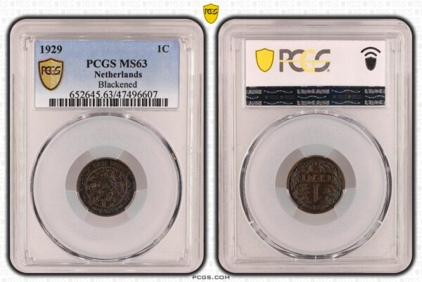 1 cent 1929 MS63 PCGS Blackened