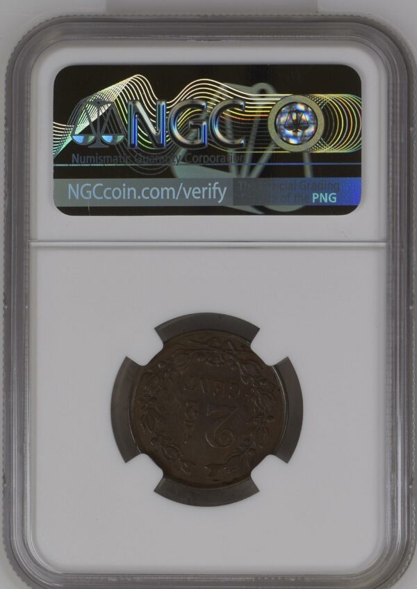 2 1/2 cent 1886 MS62 BN NGC