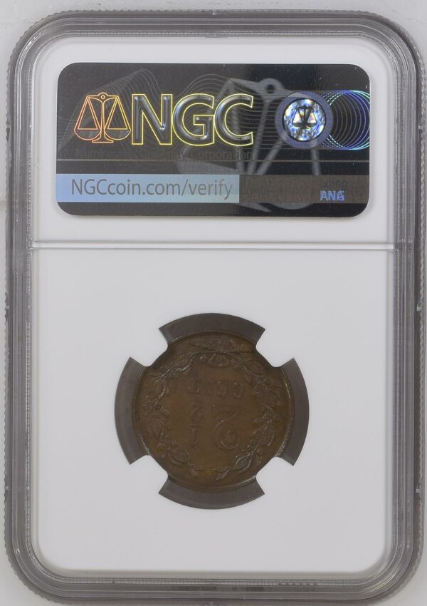 2 1/2 cent 1894 MS62 BN NGC