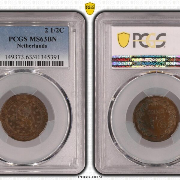2 1/2 cent 1898 MS63 BN PCGS