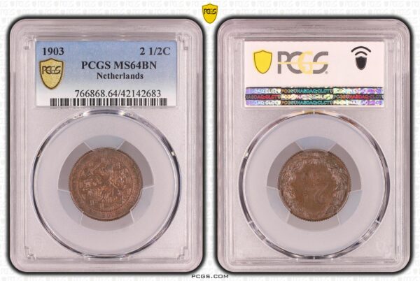 2 1/2 cent 1903 MS64 bn PCGS