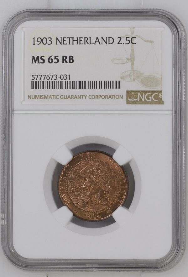 2 1/2 2.5 cent 1903 MS65 RB NGC