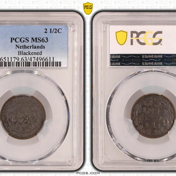2 1/2 Cent 1916 MS63 Blackened PCGS