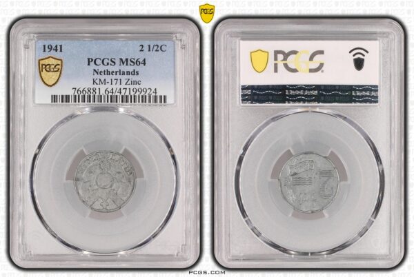 2.5 2 1/2 cent munt MS64 PCGS