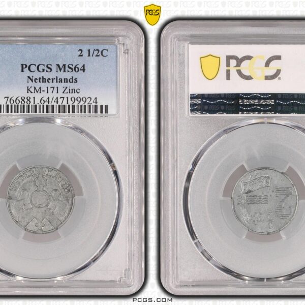 2.5 2 1/2 cent munt MS64 PCGS