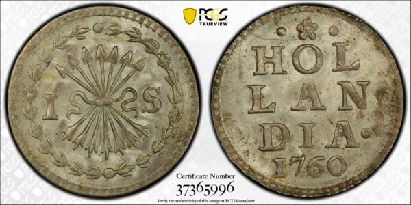 Holland Bezemstuiver 1760 trueview PCGS MS65