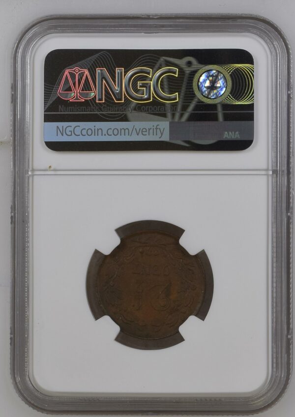 2 1/2 cent 1881 MS62BN NGC