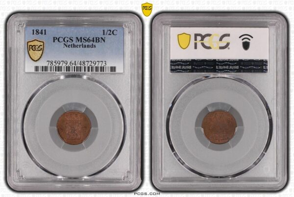 1/2 cent 1841 PCGS MS64 bn