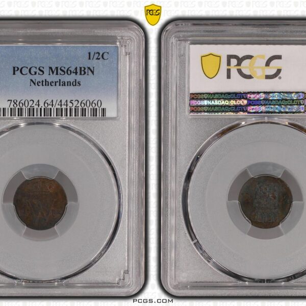 1/2 cent 1864 PCGS MS64 bn Single finest