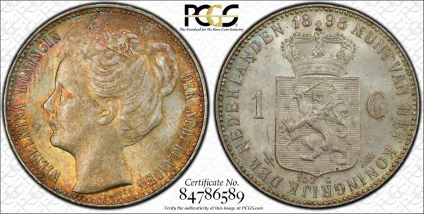 1 gulden 1898 MS65 PCGS