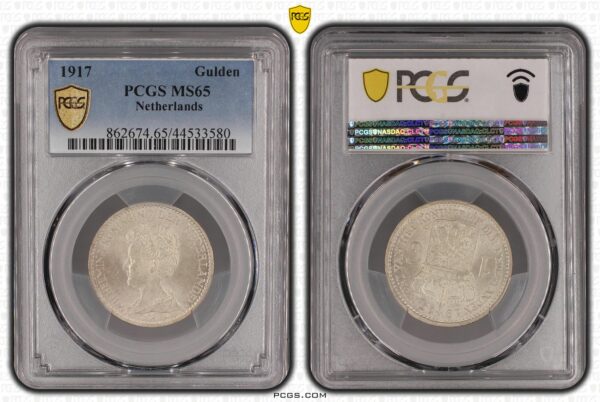 1 gulden 1917 MS65 PCGS Top Pop