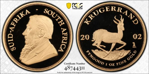 Krugerrand 2002 PR69 DCAM World Money Fair Basel WMF Basel PCGS