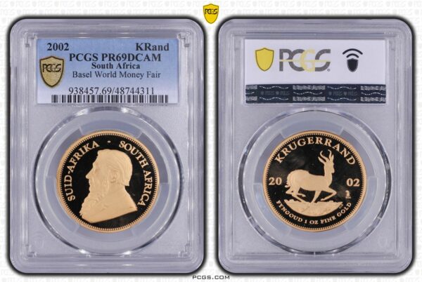 Krugerrand 2002 PR69 DCAM World Money Fair Basel WMF Basel PCGS