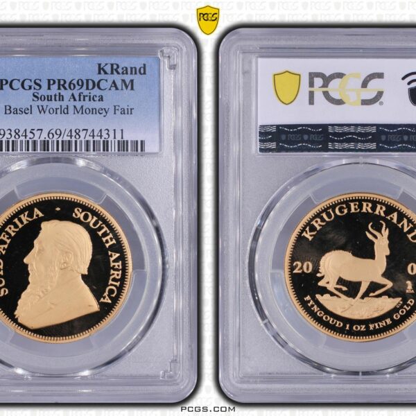 Krugerrand 2002 PR69 DCAM World Money Fair Basel WMF Basel PCGS