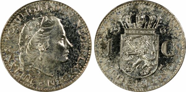 zilver 1 gulden 1967 Proof Juliana PR63 PCGS