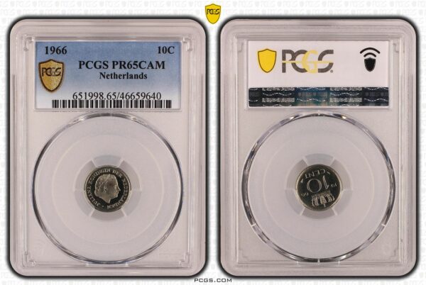 Juliana 10 cent 1966 Proof PR65 CAM PCGS