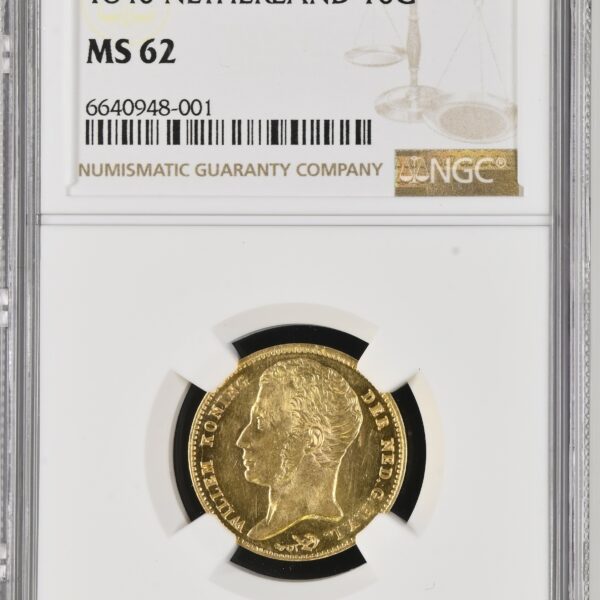 10 gulden 1840 NGC MS62 Koning Willem I