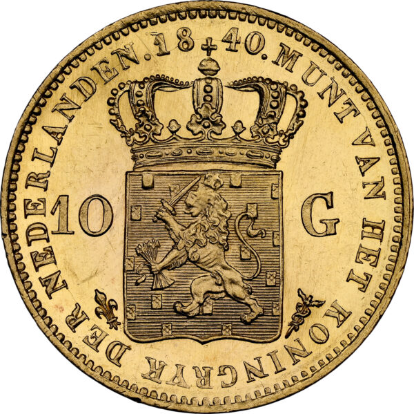 10 gulden 1840 NGC MS62.3 scaled