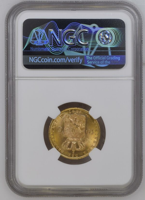 10 gulden 1897 MS66 Dubbele 7 NGC