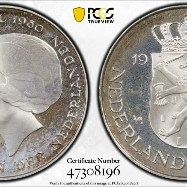 1980 Zilverset inhuldiging SP67 PCGS