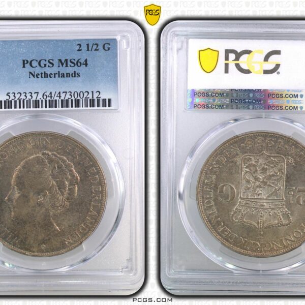 2 1/2 gulden 1938 MS64 PCGS