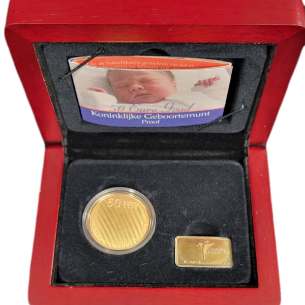 50 euro 2004 proof, geboortemunt prinses Amalia