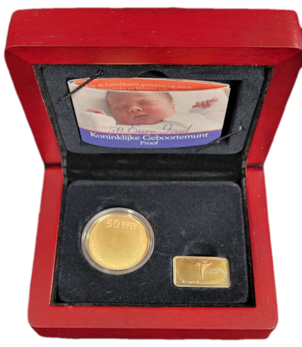 50 euro 2004 proof, geboortemunt prinses Amalia