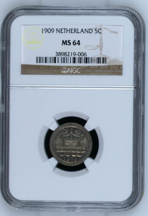 5 cent 1909 MS64 NGC