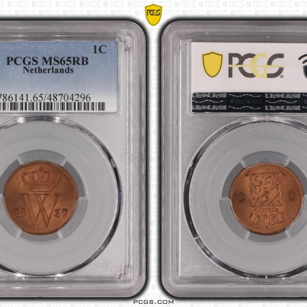 1 cent 1837 MS65 RB PCGS gecertificeerd