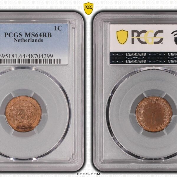 1 cent 1907 ms64 rb Wilhelmina PCGS