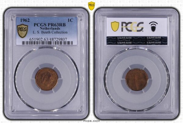 1 cent 1962 proof pr63 rb L.S. Beuth coll. PCGS