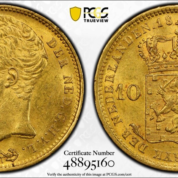 10 gulden 1824 Brussel MS61 pcgs slab