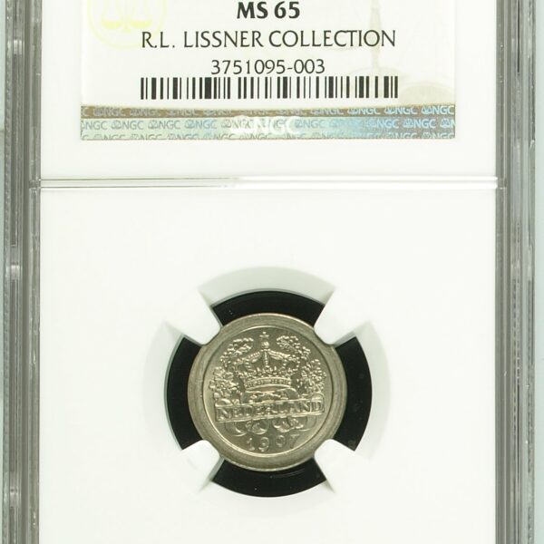 5 cent 1907 MS65 NGC R.L. LISSNER COLLECTION